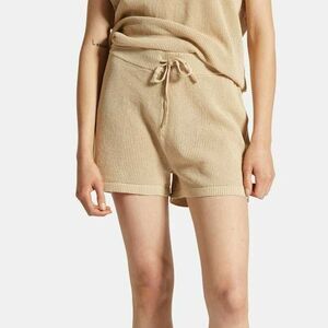 Brixton Mesh Knit Beach Shorts Women’s Size L Aruba Cover Up Tan Crochet NWT